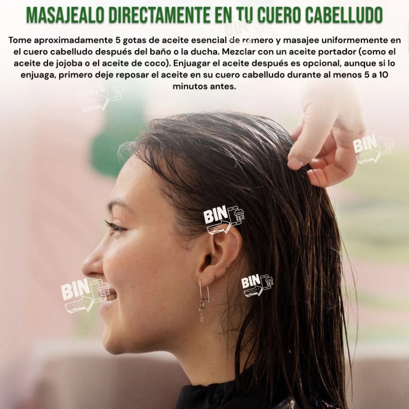 Aceite Esencial Romero 100% | Kit 2 120ml Cabello Barba