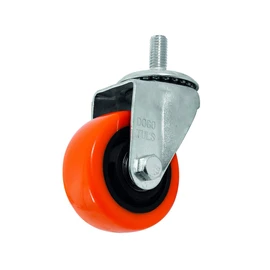 DOGOTULS ZF5193 Rodaja de PVC Naranja Giratoria con Espiga Roscada 3"