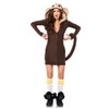 LEG AVENUE Cozy Monkey Damen-Kostüm AFFE Affenkostüm warm Straßenkarneval, Größe:S