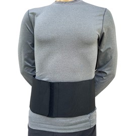 FlexaMed Umbilical Navel Hernia Belt with Compression Pad Black (6 Inch, X-Large)