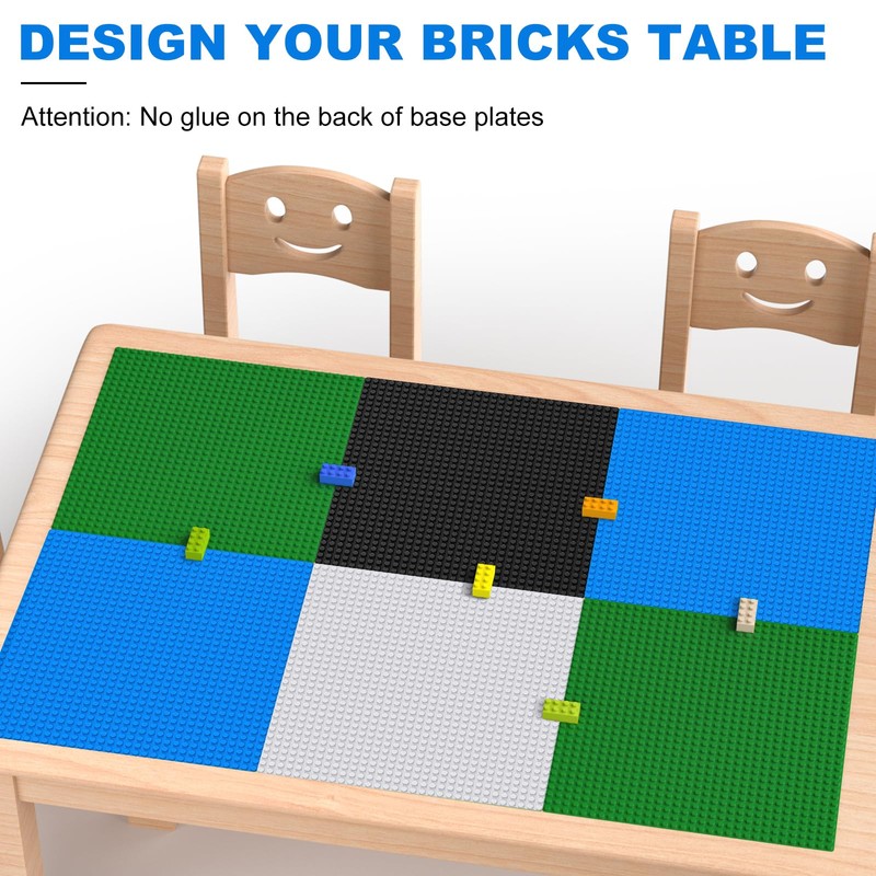 Pokiiulk Classic Baseplates Building Plates, 2 Pack 10" x 10"