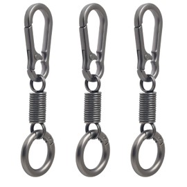 NCEDFYLER JY Keychain Clips with O Rings, Quick Release Key Chain Ring Keyring, Small Carabiner Clip Key Hook for Car Key, Gun-black, Small