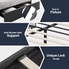 Allewie Queen Size Platform Bed Frame with 3 Storage Drawers,