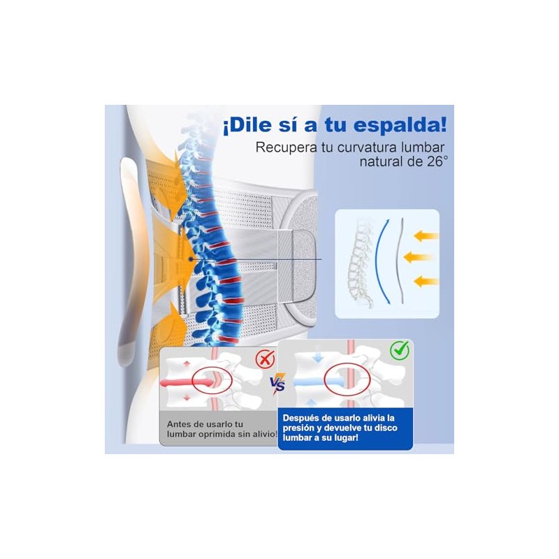 Fajas para Hombres y Mujeres, Innovador Dise?o de Soporte 2+2+1