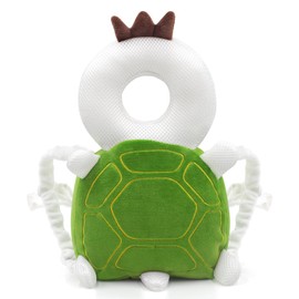 JINYJIA Baby Head Protector Backpack, Baby Head Protection Pillow, Adjustable Toddler Baby Head Protection Safety Soft Pads, Head Protection for 4-24 Months Baby Learning Walking,Turtle