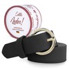 Cartvelli Women's Leather Belt 2.5 cm Narrow with Gift Box