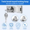 Flintronic Keyed Hasp Lock, 3 Inch Door Lock Hasps with