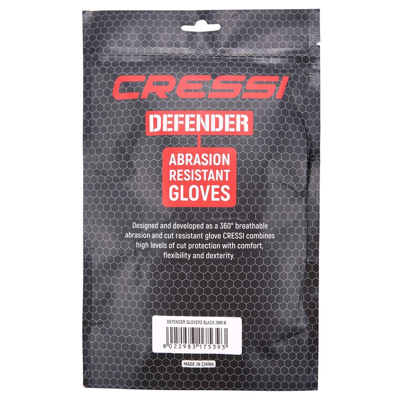 Cressi Defender Gloves Black 2 mm - Protective Gloves for