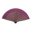 Kyoetsu Men's Hand Fan, Pure Silk, Plain, 2 Colors, Bamboo