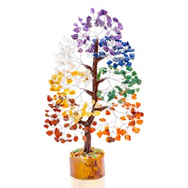 ZAICUS 7 Chakra Tree, Crystals, Home Decor, Money Tree, Healing Crystals, Artificial Tree, Crystals and Healing Stones, Tree of Life, Bonsai Tree, Office Desk Accessories, Gifts 10-12 Inch