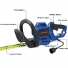 GARCARE 4.5Amp Corded Electric Hedge Trimmer - 24" Dual-Action Blade,