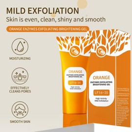 Orange Peeling Gel,Organic Orange Exfoliating Gel,Deep Exfoliating Cleanser for Face and Body,Gentle Peeling Cleanser for Brighten & Soften Skin,Deep Cleansing Moisturizing Facial & Body Exfoliator