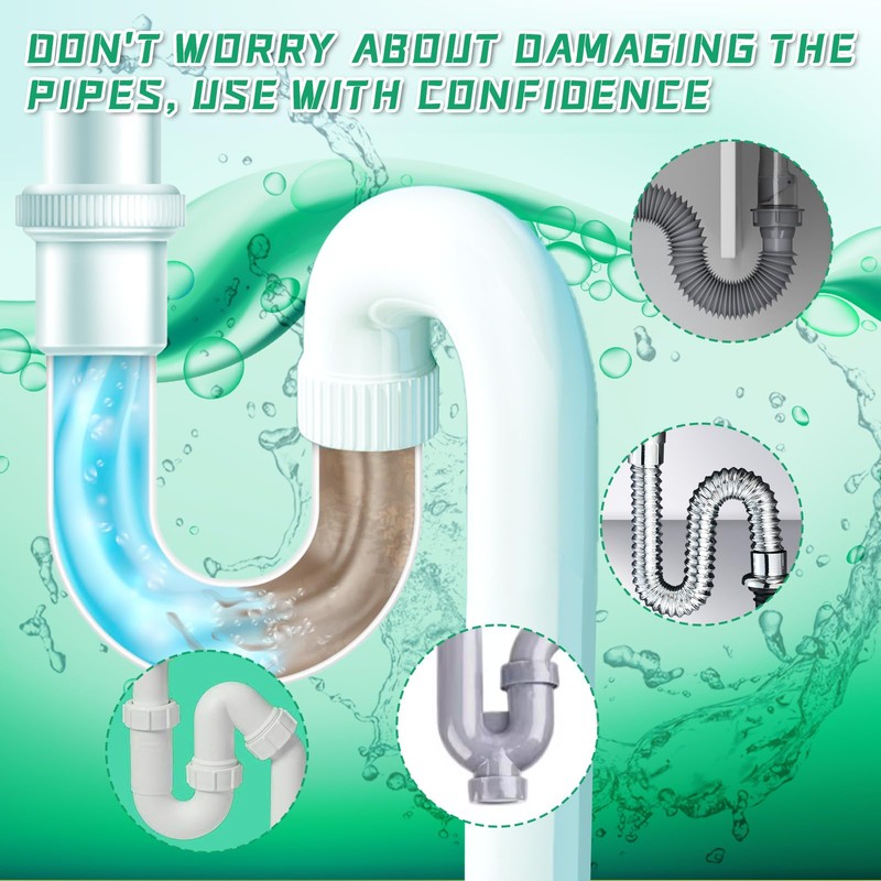 GARINOM Drain Cleaner Powder, Powerful Pipeline Dredging Agent, Kitchen Unblocker,
