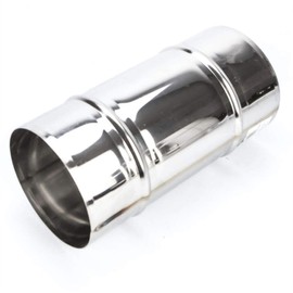 Proper Tools Stainless Steel Male Connector - Ø 110 mm (4.33") - Chimney Flue Liner, Pipe Joiner, Coupler Multi Fuel