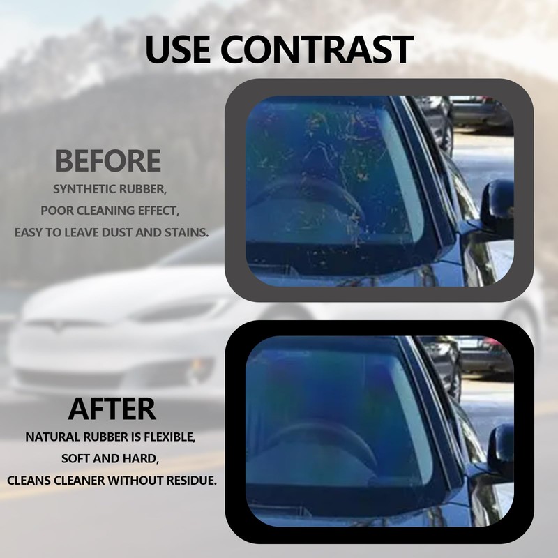 ZOKYUYS 4 PCS Windshield Wiper Rubber Strips, DIY Car Frameless