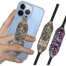 Universal Phone Grip Strap | Reversible Phone Hand Strap for Phone Cases as Phone Loop Holder| Secure handling by Comfortable Phone Strap - Assorted Paisley & Cool Vines