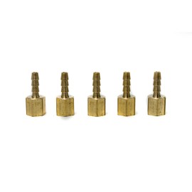 LTWFITTING Brass Fitting Coupler 3/16-Inch Hose Barb x 1/8-Inch Female NPT Fuel Gas Water(Pack of 5)