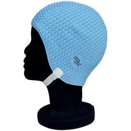 Blue Reef Plain Plain Plain Swim Cap for Women Classic Retro Unobtrusive One Size Adults with Adjustable Strap Sky Blue