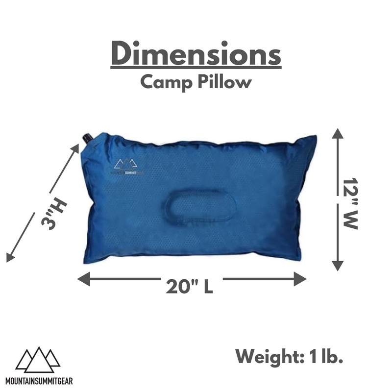 MOUNTAIN SUMMIT GEAR Inflatable Camp Pillow (Travel and Camping Pillow