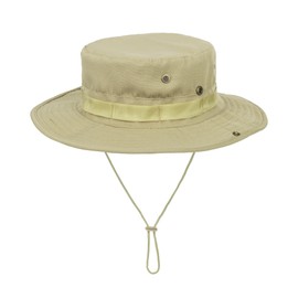 Sun-Fishing-Hats for Men Women Boonie Hat Foldable UV Protection Bucket Hats for Fishing Hiking Garden Safari Khaki