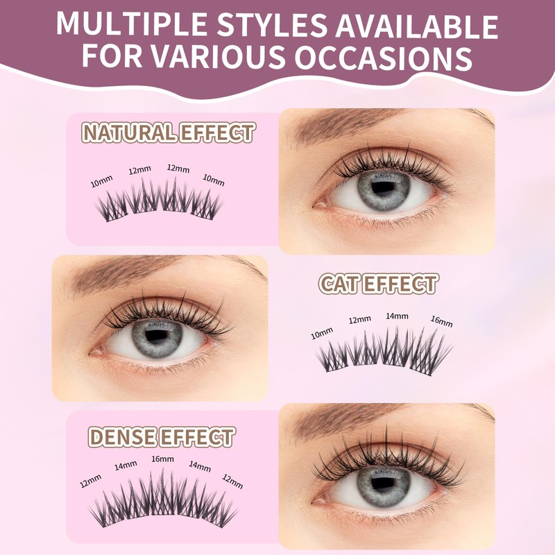 Lash Clusters 80 Pcs Cluster Lashes Natural Look DIY Eyelash