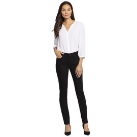 NYDJ Women's Alina Skinny Jeans, Black 2404, 12