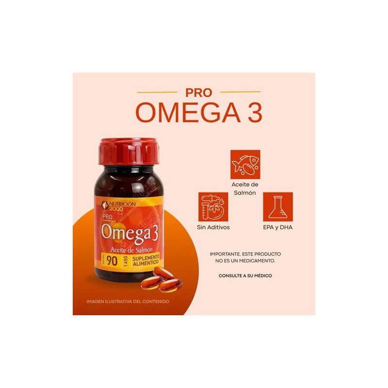 Capsulas Omega 3 Salmon Oil 90 Capsulas 1000mg Nutricion2000