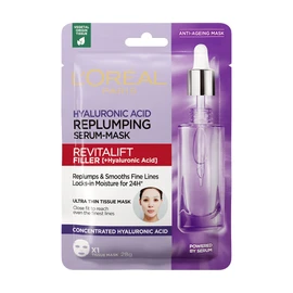 L'Oréal Paris, Replumping Sheet Mask, Hydrating & Smoothing, Revitalift Filler, 1 pc
