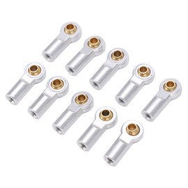 Yosoo Health Gear RC Metal Ball Heads, RC M3 Ball Head, 10 Pieces Connecting Rod End Joint Aluminium M3 Metal Ball Head Holder for AXIAL SCX10 1/10 RC Car (Silver)