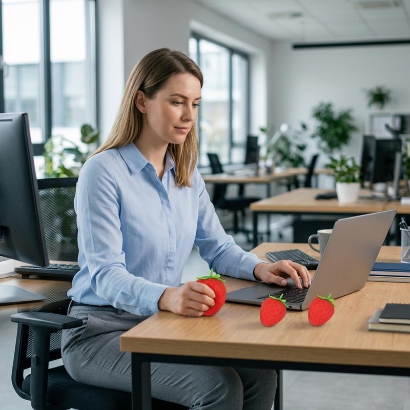 3PCS Strawberry Squeeze, Giant Strawberry Squeeze, Soft Squeeze Strawberry Fidget