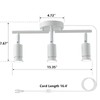 Dimmable 3 Light White Plug in Track Light White Plug