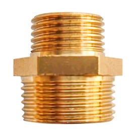 D&DHardware Reducer 3/4 Inch Male Thread to 1/2 Inch Male Thread, Adapter 3/4 Inch to 1/2 Inch, Double Nipple Brass Male Thread, Reducers 1/2 Inch to 3/4 Inch for Water Pipe