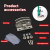 2 Pcs Glass Doors Hinge Cupboard Showcase Wine Cabinet Clamp