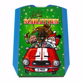 Geiler Sleigh – Reindeer Santa Claus and Elf Parking Disc with Ice Scraper as a Funny Gift for Friends of the Christmas Season to Create Christmas Mood in the Car