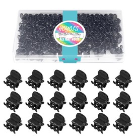 Hoyols 48 pinzas negras para el pelo, pinzas de mandíbula antideslizantes para mujeres M?dchen, sujeción segura para cabello fino corto de grosor medi