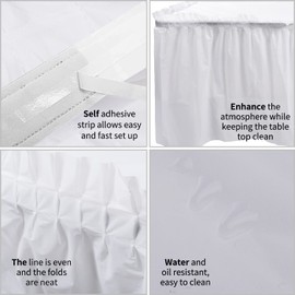 5 Pack Plastic Table Skirts for Rectangle Tables with 5 Pack Table Cloths, Blue Tableskirts and 54" x 108" Tablecloths, Disposable Tablecloth Skirt Table Covers for Party Birthday Baby Shower