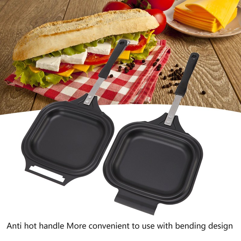 Frying Pan Even Heating Easy Cleaning Double Sided Iron Pancake