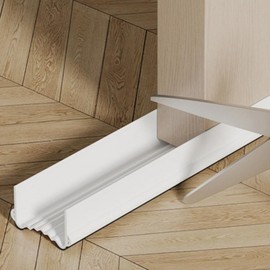 Door Draft Blocker & Gap Seal: Soundproofing, Noise Reduction, Entrance Door Weatherstrip Door Gap Seal (Gray)