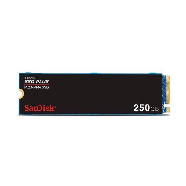 SanDisk SSD Plus M.2 2280 PCIe Gen3 NVMe SSD Hard Drive, 250 GB, up to 3,200 MB/s Read Speed