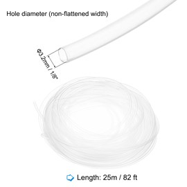 sourcing map Heat Shrink Tubing, 1/8 Inch ID 82 ft Long 3:1 Ratio Polyolefin Heat Shrink Cable Sleeve for Electrical Wire Insulation, Cable Management
