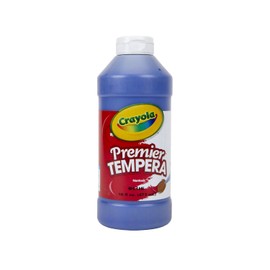 Crayola Premier Tempera Paint For Kids - Blue (16oz), Kids Classroom Supplies, Great For Arts & Crafts, Non Toxic, Easy Squeeze Bottle