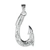 Four Leaf Necklace, Pendant, Silver 925, Accessory, Fish Hook, 1.2