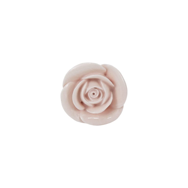 Savagrow 4pcs Light Pink Rose Flower Knobs Ceramic Knobs Cabinet