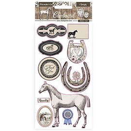 Stamperia International Chipboard-Romantic Horses, Various, 15 x 30 cm