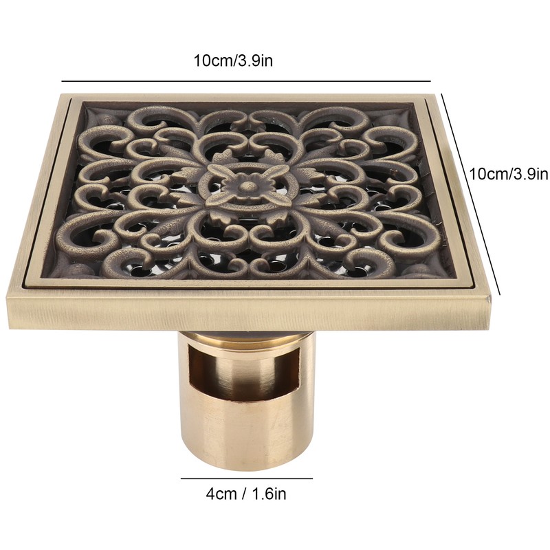 Floor Drain Antique Copper Shower Drain Kit for Home Hotel