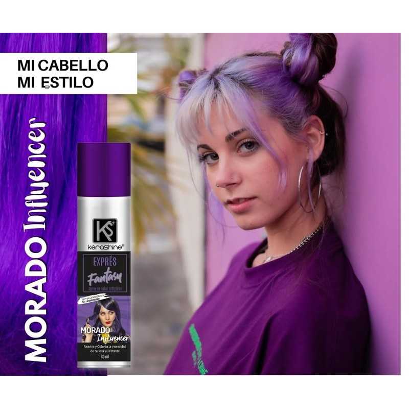 Kerashine Tinte Temporal Fantasy Morado 80 Mililitros