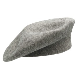 Umeepar Women French Beret Hat Reversible Double Layer Hat Solid Color (Grey)