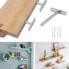 YEYIT Pack of 4 Floating Shelf Brackets, 4 Inch Shelf