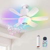 Flarouch 4 in 1 Socket Fan Light with Remote, 18.5