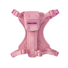 No Pull Adjustable Dog Harness - Water Resistant & Easy to Clean with Control Handle and Pocket Attached. (Size Medium - Pink)